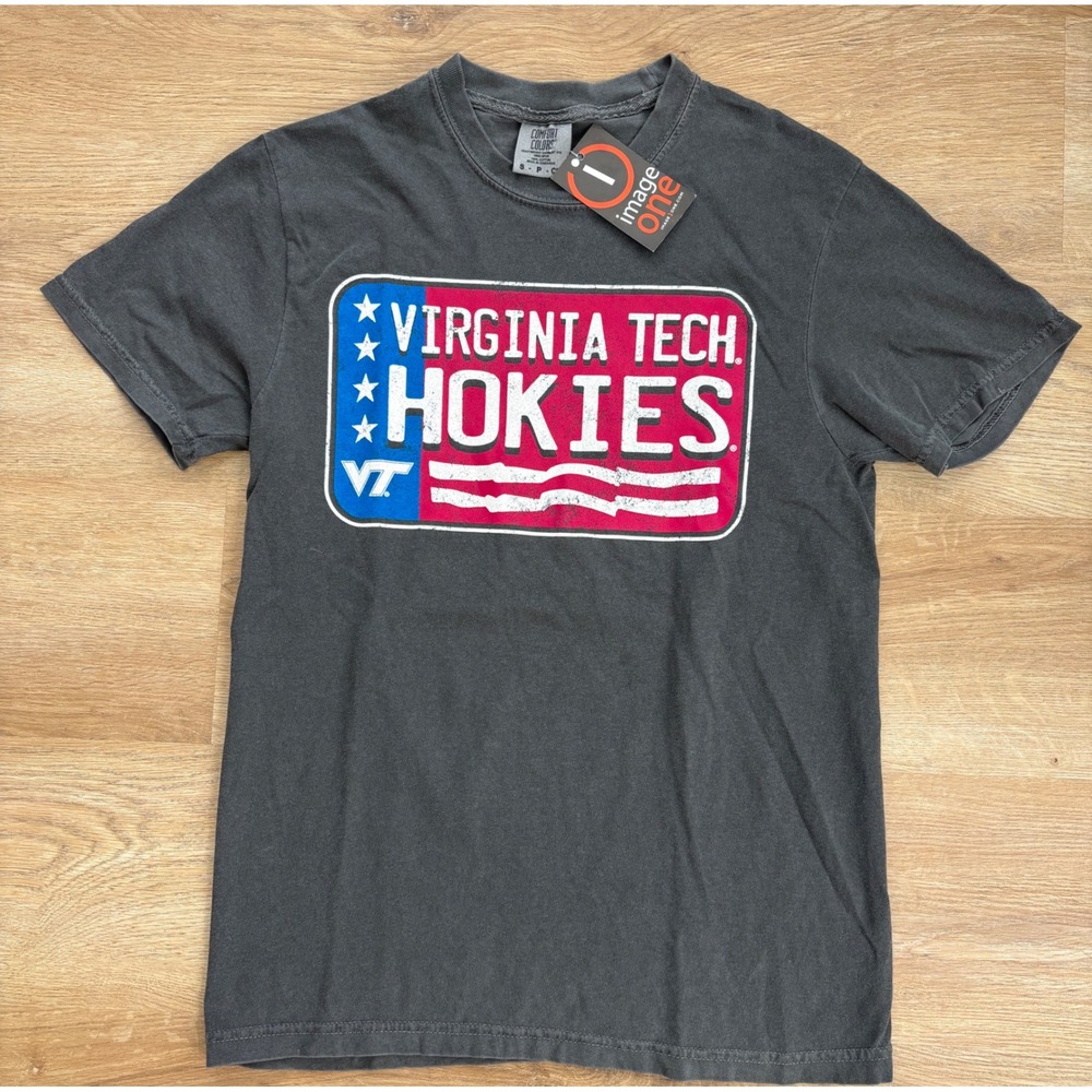 NWT Men's Image One Virginia Tech Hokies Tee - Small - Pepper Gray